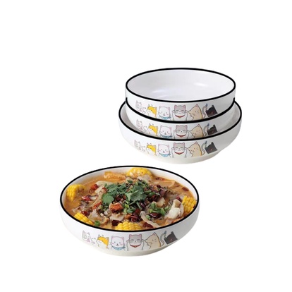 9吋白瓷深湯盤 歐式碗盤  碗盤批發 瓷器圓盤 瓷器湯盤 水果盤沙拉盤   廚房用品 麵盤 菜盤~-細節圖7