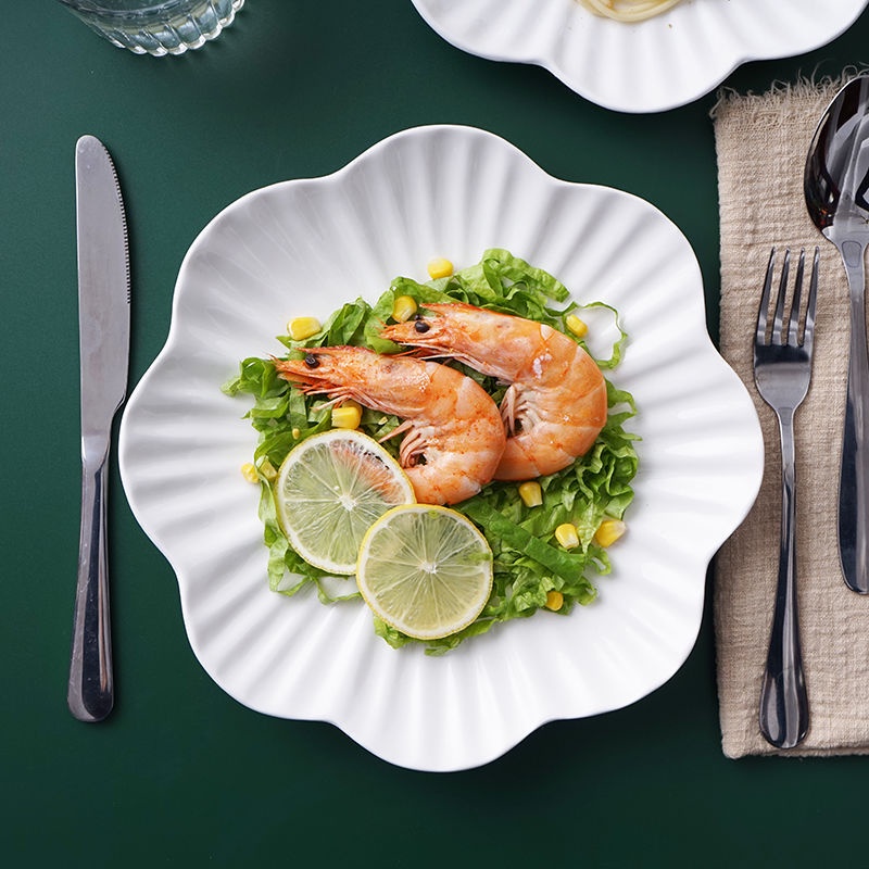 破損包賠【百合盤 】 菜盤 白色盤子 白瓷盤 白盤子 盤 陶瓷盤 碟子 碟 湯盤 盤子 瓷器 白色盤子-細節圖3