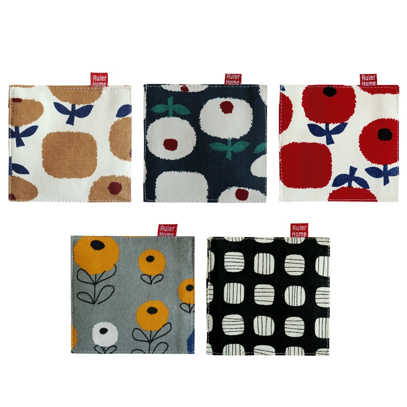 蘋果布藝杯墊】隔熱墊 防燙墊 棉麻杯墊 布藝杯墊 桌墊 餐墊 茶杯墊 布杯墊 美食擺拍背景 加襯杯墊-細節圖7