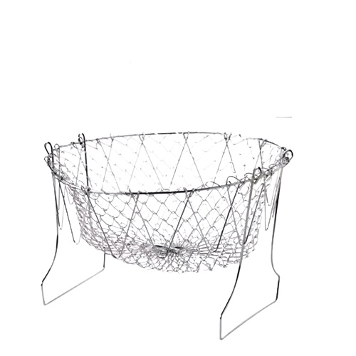 【折疊不鏽鋼油炸籃】伸縮摺疊油炸籃 炸框 瀝水籃 瀝油網 沥水篮  炸筐 家用炸薯條籃 摺疊炸物籃-細節圖7