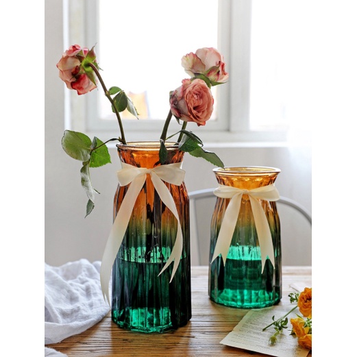 玻璃花瓶】 漸變花瓶 創意花瓶 鮮花插花瓶 居家裝飾花瓶 家居花瓶 花器 居家佈置 玻璃花瓶~-細節圖7