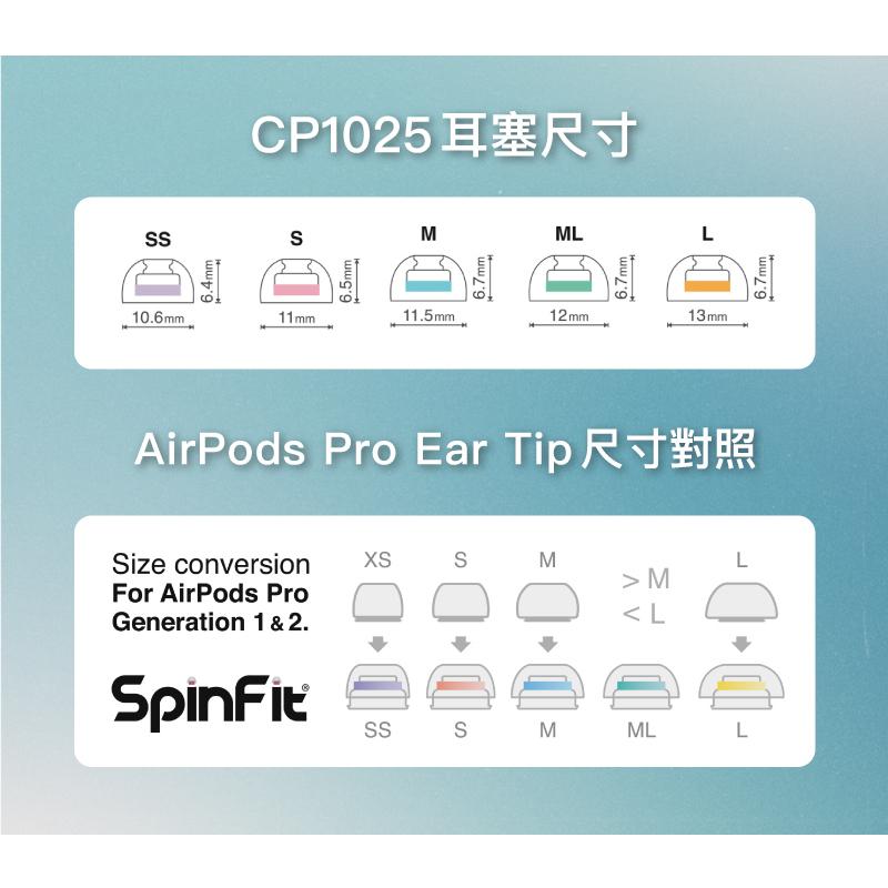 🔥現貨🔥 SpinFit SuperFine™ CP1025 AirPods Pro 專用款 專利矽膠耳塞 1/2代通用-細節圖9