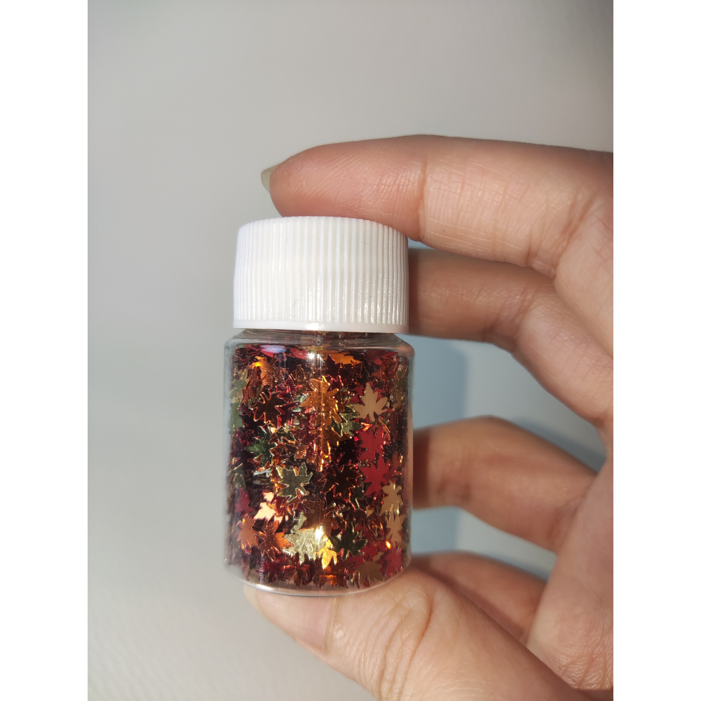 DIY亮片 櫻花亮片 十字星亮片 楓葉亮片 美甲 美谷 流沙填充-規格圖4