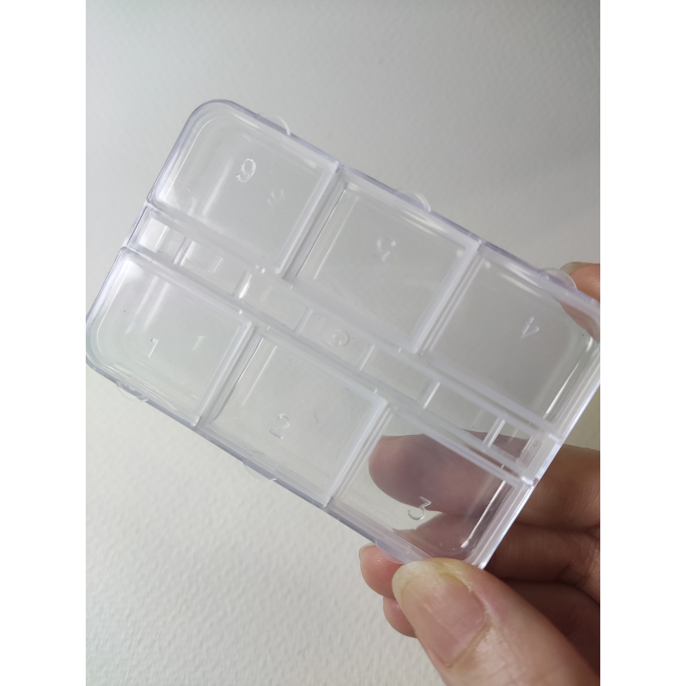 6格小分格盒 美甲 亮片 珠子 收納 分類-細節圖2