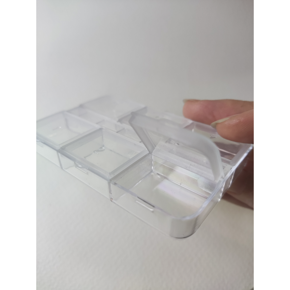 6格小分格盒 美甲 亮片 珠子 收納 分類-細節圖3