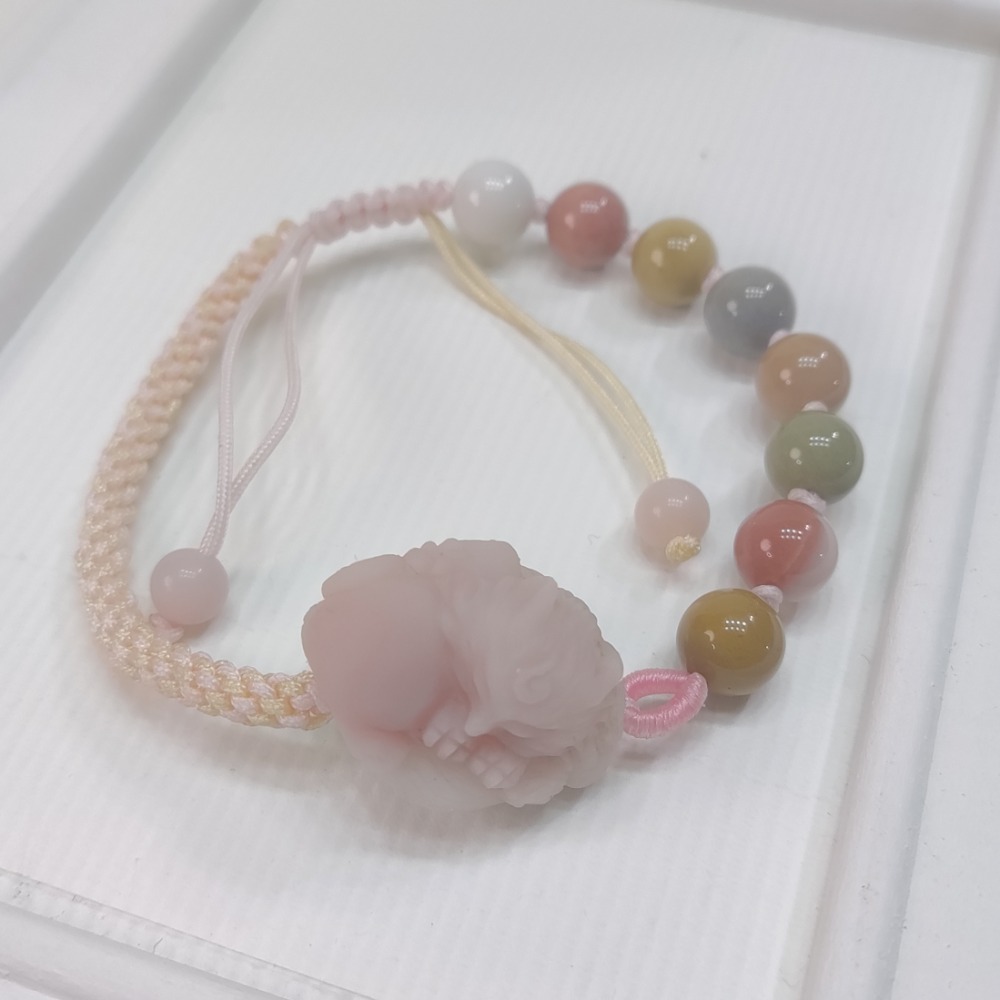 阿拉善趴狐結繩手鍊 手繩 手串 阿拉善狐狸-細節圖2