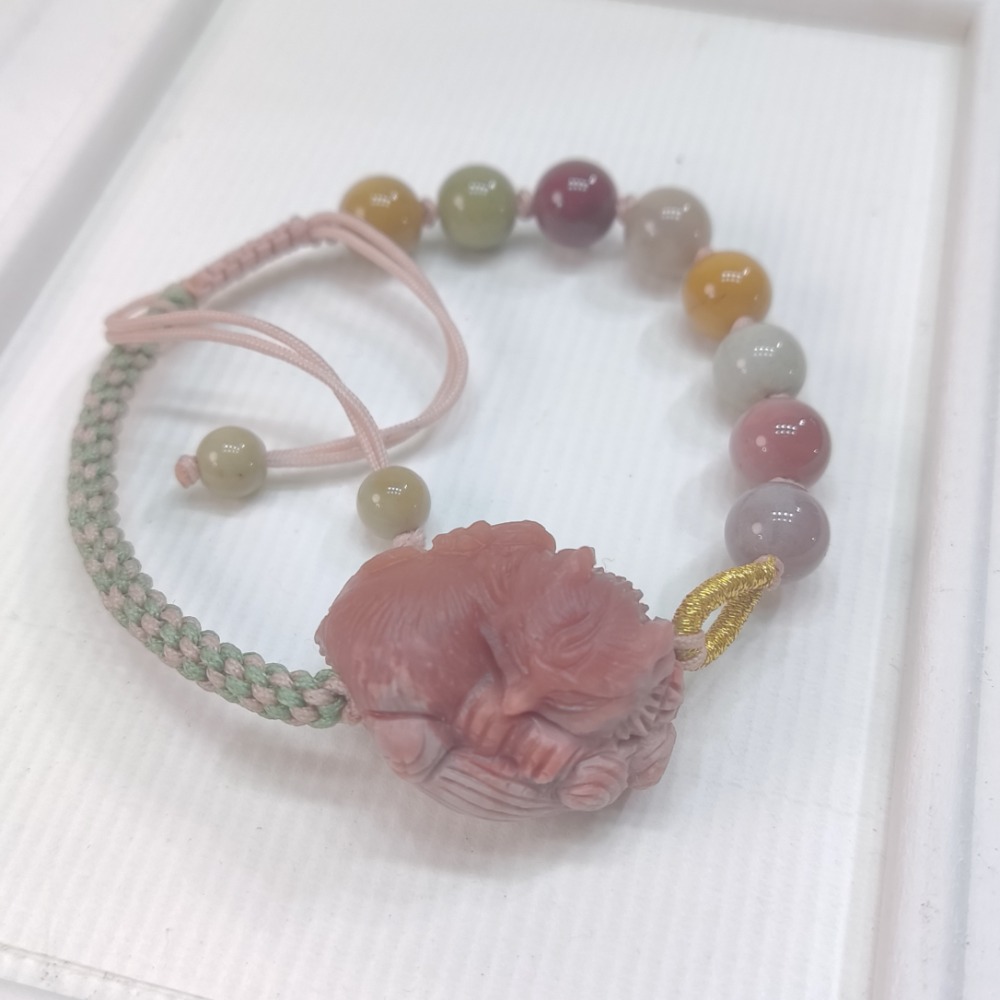 阿拉善趴狐結繩手鍊 手繩 手串 阿拉善狐狸-細節圖3