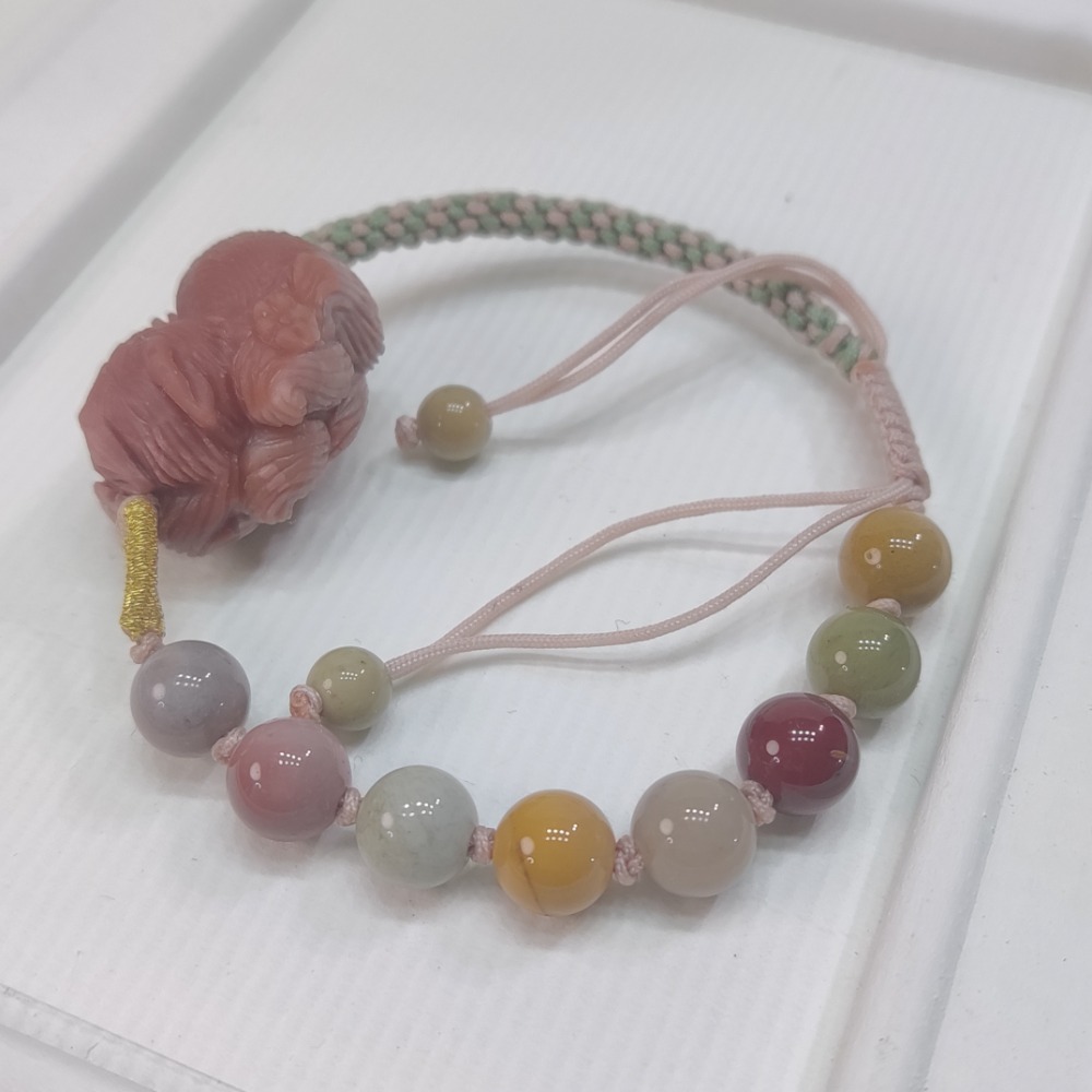 阿拉善趴狐結繩手鍊 手繩 手串 阿拉善狐狸-規格圖3