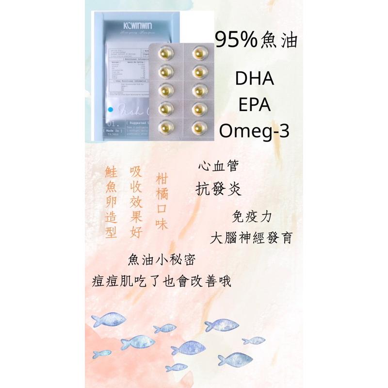 ❤️ KC WIN-WIN ❤️ 95%魚油 柑橘風味 60/盒-細節圖3