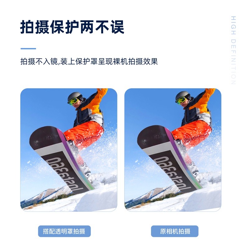 STARTRC Insta360 X3全景鏡頭保護罩 透明鏡頭蓋 高清高透 全面保護 防水防刮-細節圖7