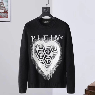 PP潮牌菲利普·普萊茵 新款PP男生衣著PHILIPP PLEIN字母個性印花燙鑽長袖毛衣上衣圓領時尚毛線衣 - INCOMPARABLE ...