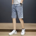 S-4XL 大尺码牛仔短裤男工装短裤膝上短裤海滩裤夏季ins潮牌五分宽松薄款松紧腰抽绳中裤5分裤子丹宁水洗-規格圖6