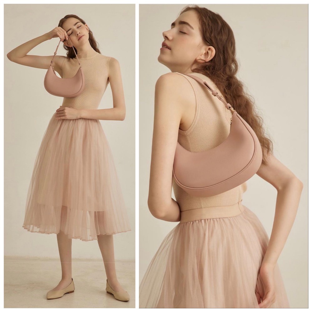 高感腋下袋半月包女士新款少數設計感包 2022 時尚秋季新月袋手提包-細節圖6