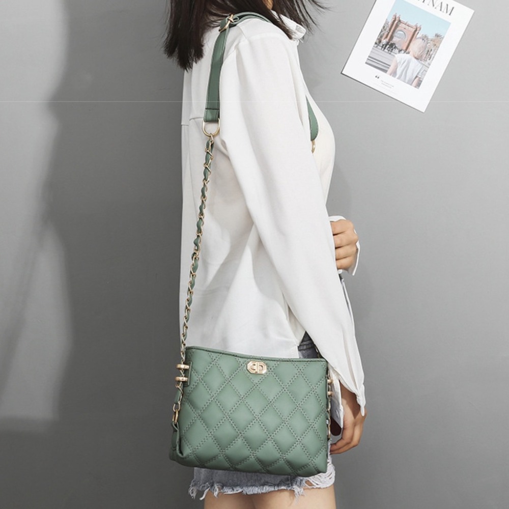 小書包 2022 新款女包 2020 在線流行時尚百搭女士側背包斜挎鏈包 ins 潮春-細節圖6