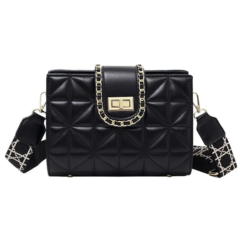 日韓 小方包 高級感 網紅包包 新款 街拍時尚 ins潮 韓版 百搭 學生 休閒 斜背包 鏈條 女生包包-細節圖2