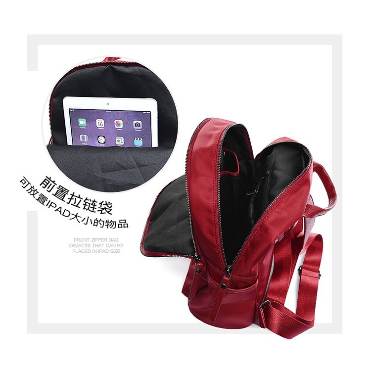 TASHUO 韓版百搭時尚牛津布防水後背包 尼龍帆布休閒媽媽包包 後背包 簡約帆布書包 防盜背包 電筆背包-細節圖7