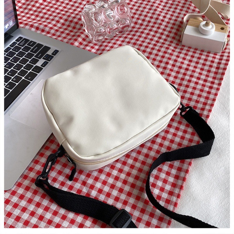 帆布包大容量斜背包女ins尼龍斜背包日系休閒橫款女生斜背包側背包-細節圖6