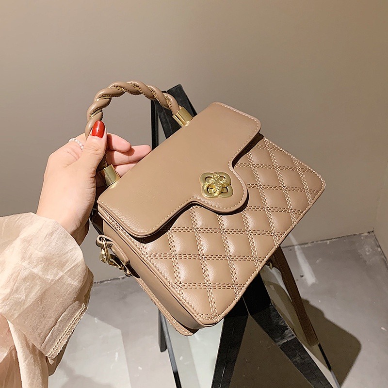 女生斜背包側背包小包包上班包包通勤百搭斜背包復古手提小方包-細節圖4