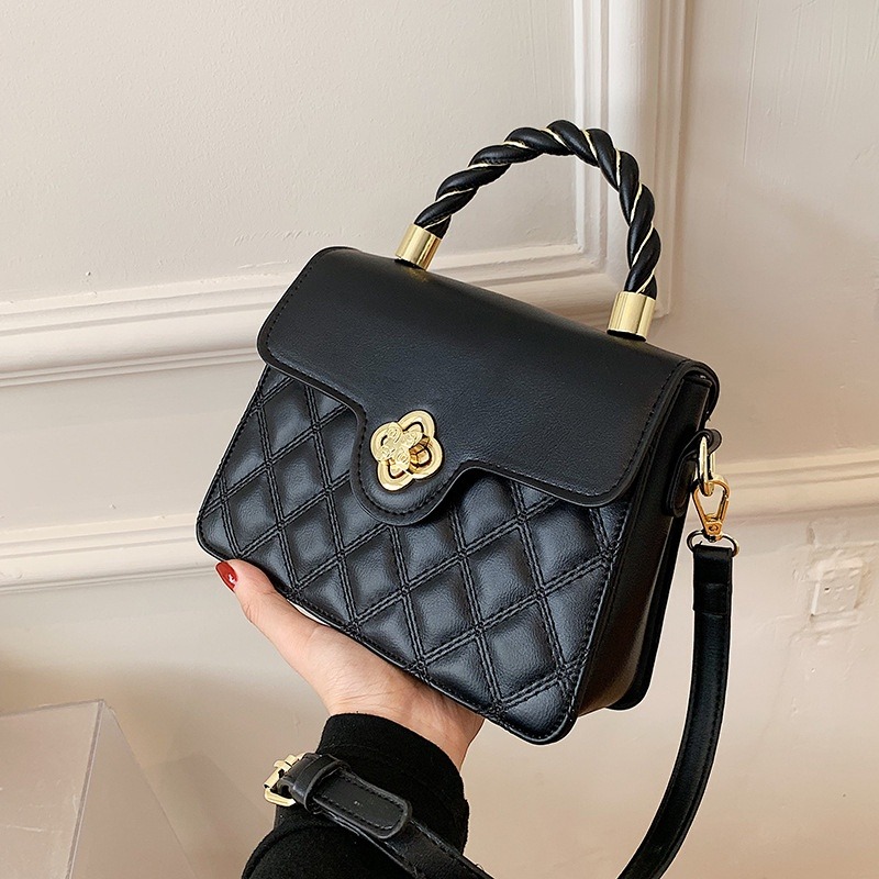 女生斜背包側背包小包包上班包包通勤百搭斜背包復古手提小方包-細節圖6