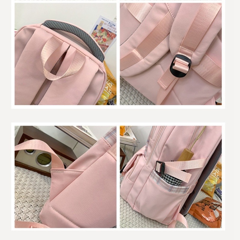 後背包雙肩背包學生背包大容量初高中女書包簡約學院風書包-細節圖7