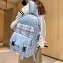 後背包雙肩背包學生背包大容量初高中女書包簡約學院風書包-規格圖9