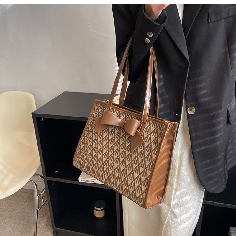 手拎包包休閒大容量包包上班包包女包時尚通勤斜背包百搭托特包-細節圖2