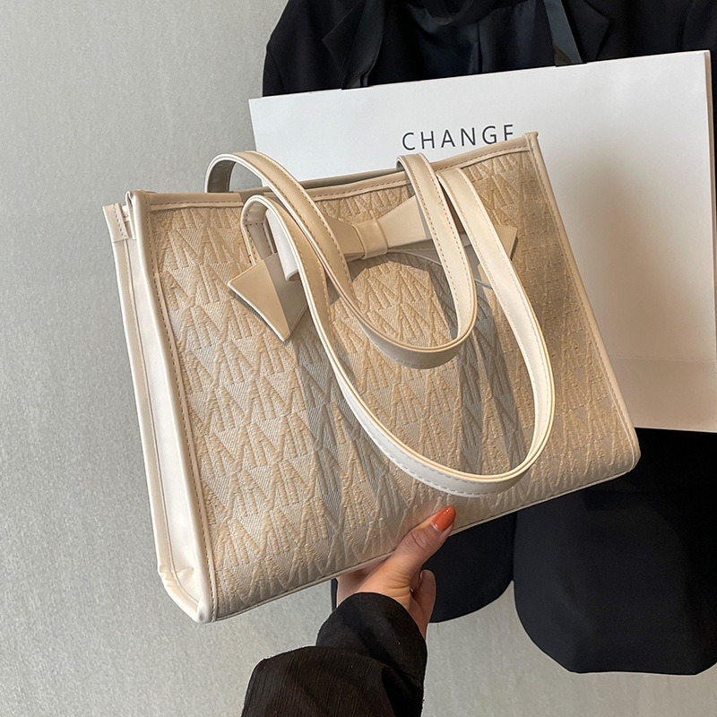 手拎包包休閒大容量包包上班包包女包時尚通勤斜背包百搭托特包-細節圖4