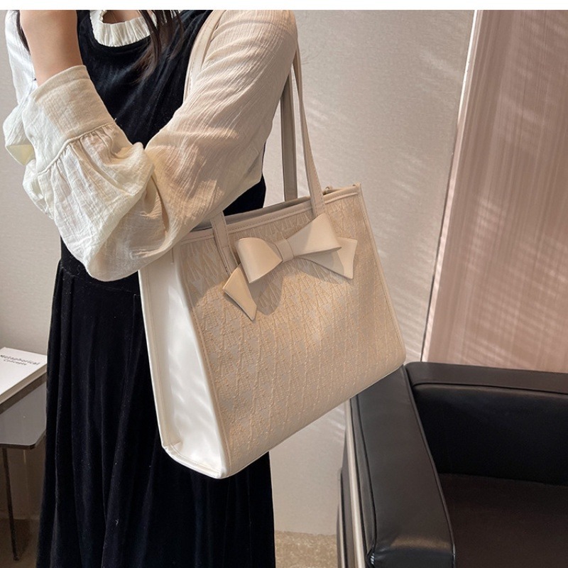 手拎包包休閒大容量包包上班包包女包時尚通勤斜背包百搭托特包-細節圖5