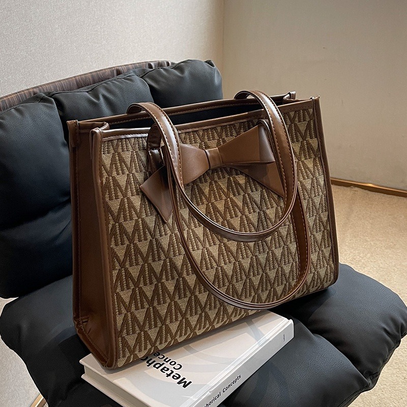 手拎包包休閒大容量包包上班包包女包時尚通勤斜背包百搭托特包-細節圖6