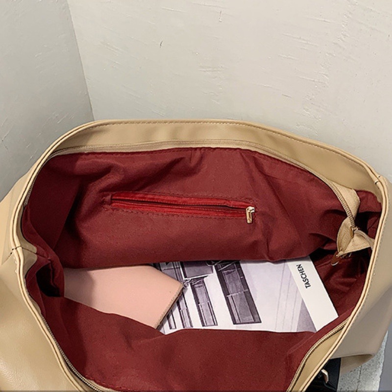 帆布袋大容量托特包時尚包包手提女包斜背包腋下百搭托特包手拎包包-細節圖9