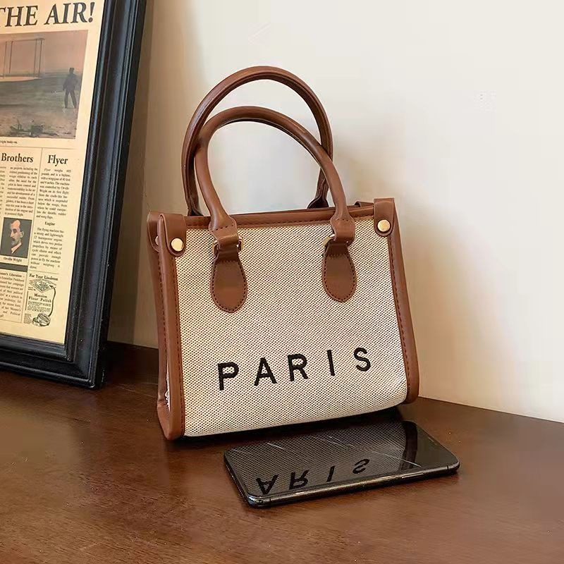 托特包 BL韓版女士手提公事包職業通勤簡約單肩大包大容量 帆布通勤包-細節圖2