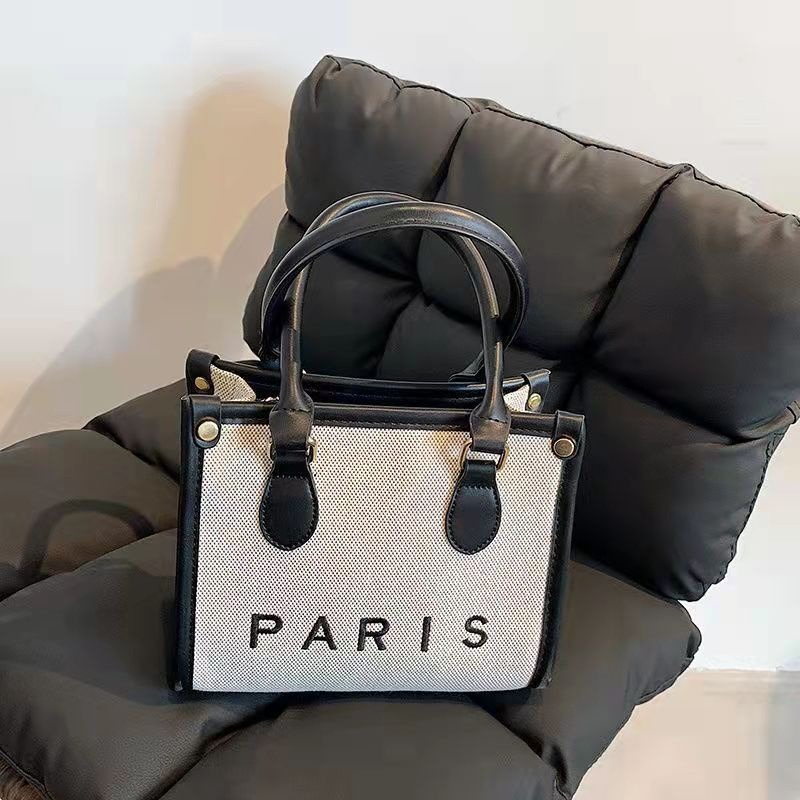 托特包 BL韓版女士手提公事包職業通勤簡約單肩大包大容量 帆布通勤包-細節圖3