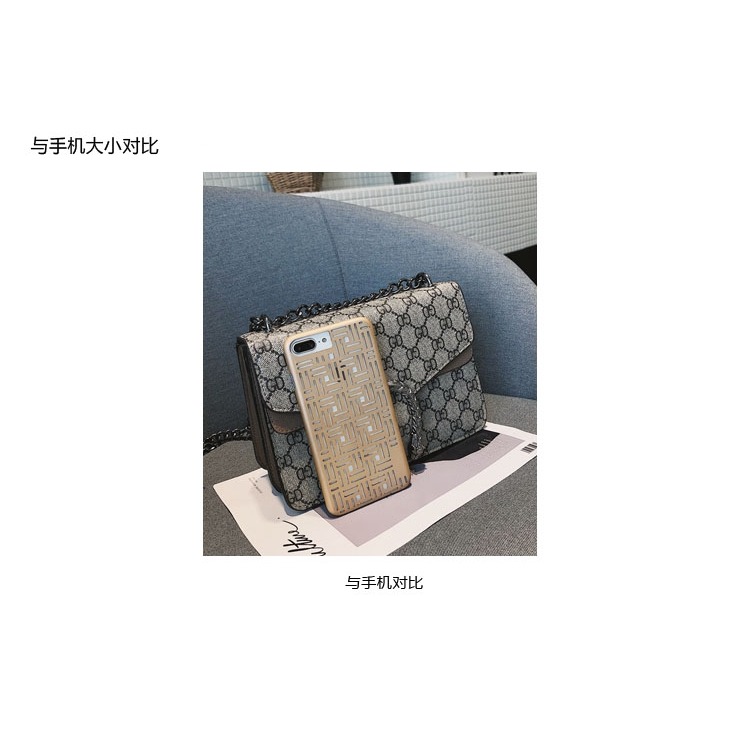  鏈條側背包 超火仙女小包包女潮韓版 時尚潮流單肩包 斜挎包 ins超火包學生 少女單肩包小方包 經典款-細節圖4