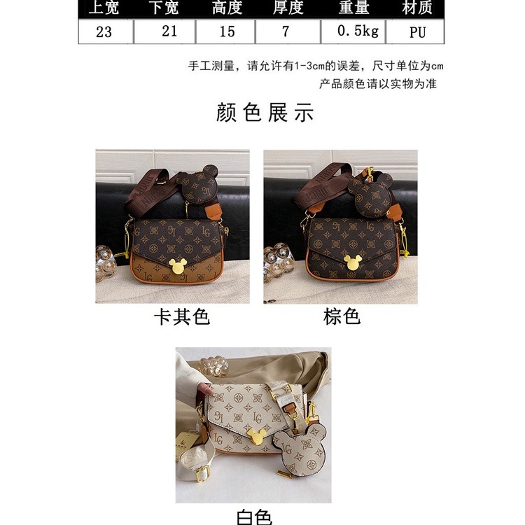 高級感簡約時尚斜背包 時尚印花小方包 女士休閒百搭斜背包 側背包-細節圖6