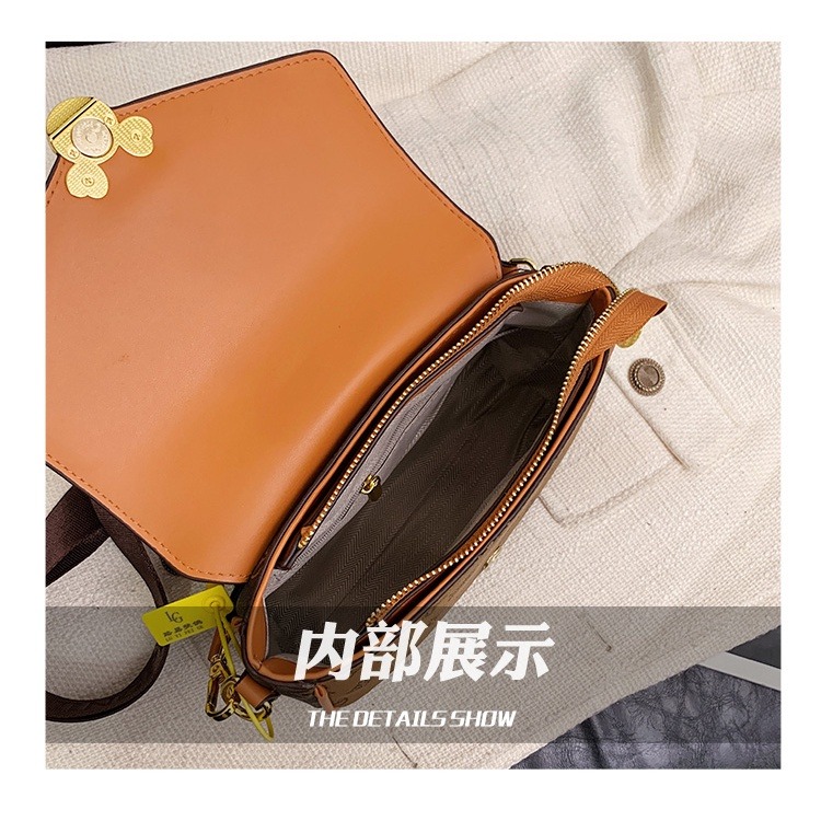高級感簡約時尚斜背包 時尚印花小方包 女士休閒百搭斜背包 側背包-細節圖10