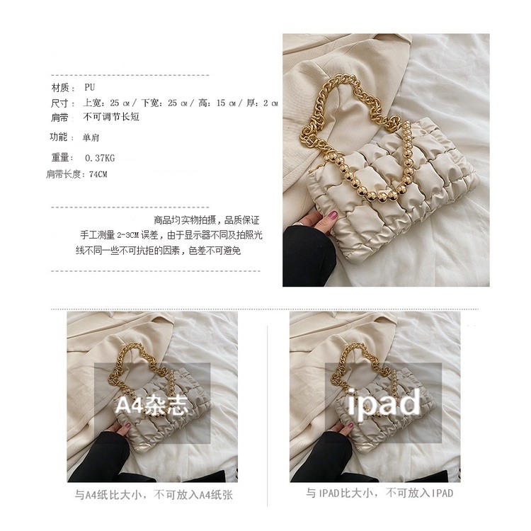 高級質感包包女 2022夏季新款潮百搭斜背包 ins鏈條時尚斜背包 小方包-細節圖2
