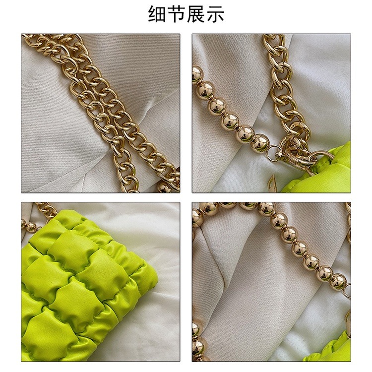 高級質感包包女 2022夏季新款潮百搭斜背包 ins鏈條時尚斜背包 小方包-細節圖3