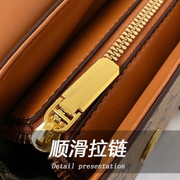 復古印花女包 雙肩帶可拆卸斜背包 時尚馬鞍包 休閒斜背包女 質感斜背包 手機包 防盜防水 2023新款包包女-細節圖8