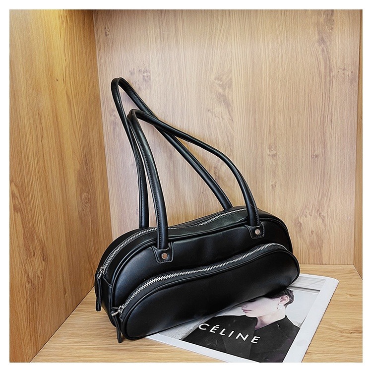 高級感法棍包 2023新款女包 小眾腋下包 素色百搭手提包 通勤包包女 時尚斜背包 放長夾 休閒女包-細節圖2