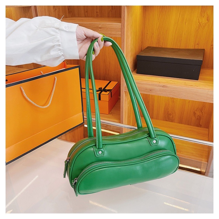 高級感法棍包 2023新款女包 小眾腋下包 素色百搭手提包 通勤包包女 時尚斜背包 放長夾 休閒女包-細節圖3