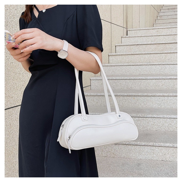高級感法棍包 2023新款女包 小眾腋下包 素色百搭手提包 通勤包包女 時尚斜背包 放長夾 休閒女包-細節圖6