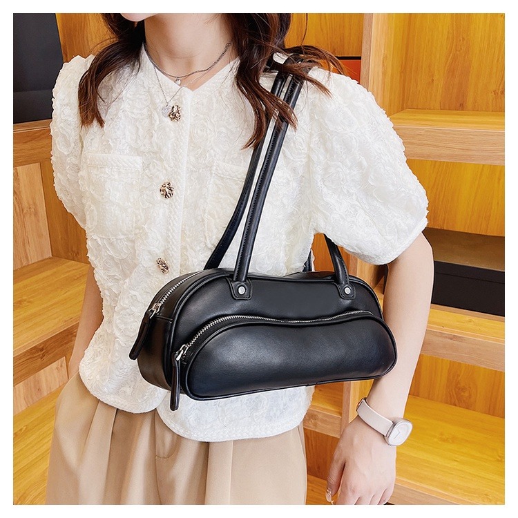 高級感法棍包 2023新款女包 小眾腋下包 素色百搭手提包 通勤包包女 時尚斜背包 放長夾 休閒女包-細節圖7