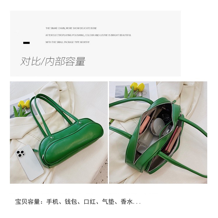 高級感法棍包 2023新款女包 小眾腋下包 素色百搭手提包 通勤包包女 時尚斜背包 放長夾 休閒女包-細節圖8