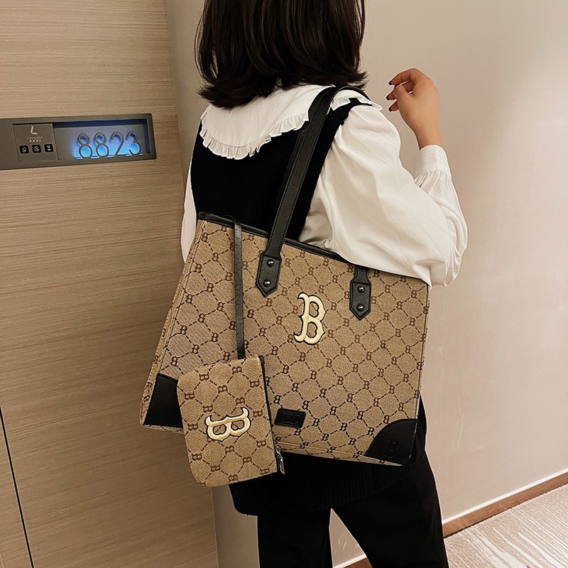韓版托特包女 大容量手提包 子母包兩件套 iPad筆電包 休閒運動斜背包 情侶款男女包包 上班通勤包 購物袋-細節圖5