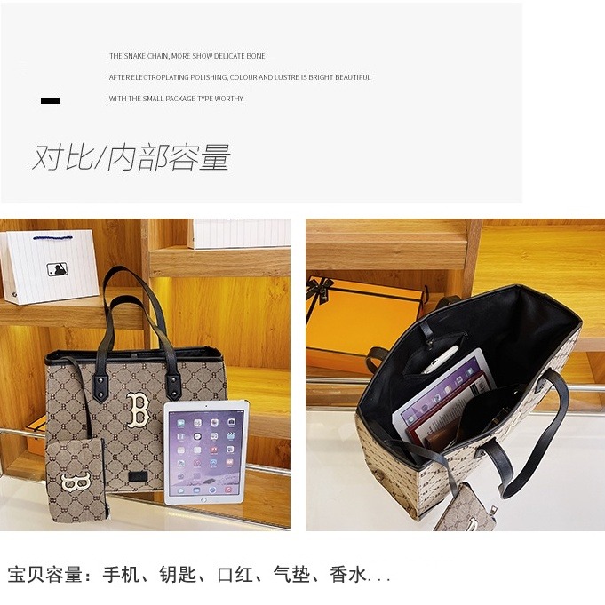 韓版托特包女 大容量手提包 子母包兩件套 iPad筆電包 休閒運動斜背包 情侶款男女包包 上班通勤包 購物袋-細節圖8
