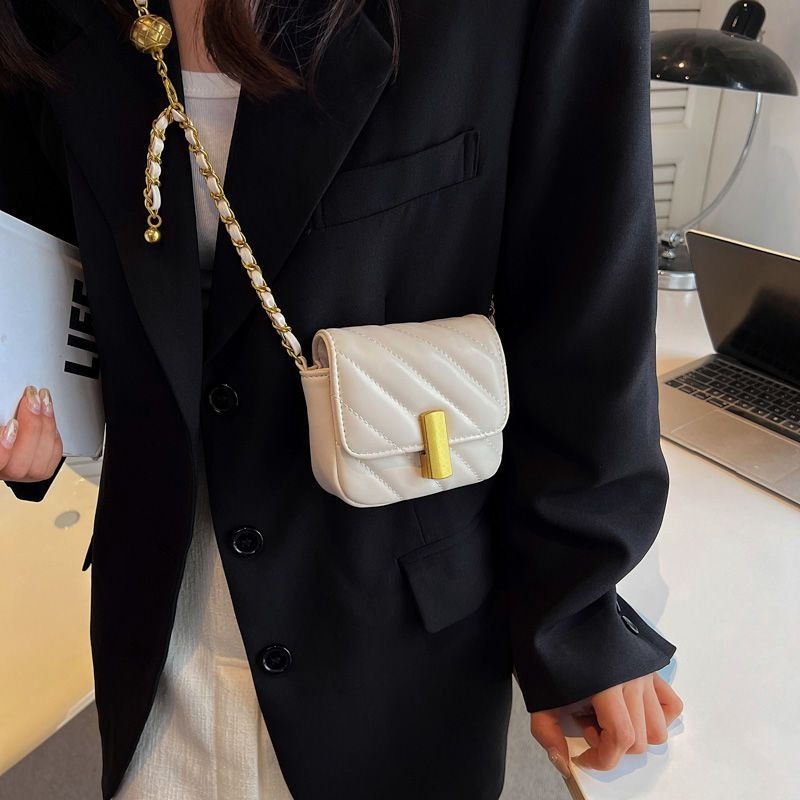 小方包 小挎包包女2023新款夏季時尚高級感鏈條斜背包百搭斜背包-細節圖2