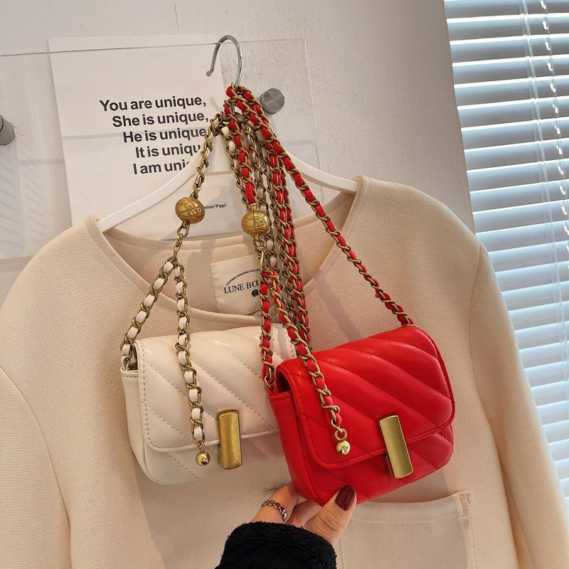 小方包 小挎包包女2023新款夏季時尚高級感鏈條斜背包百搭斜背包-細節圖9