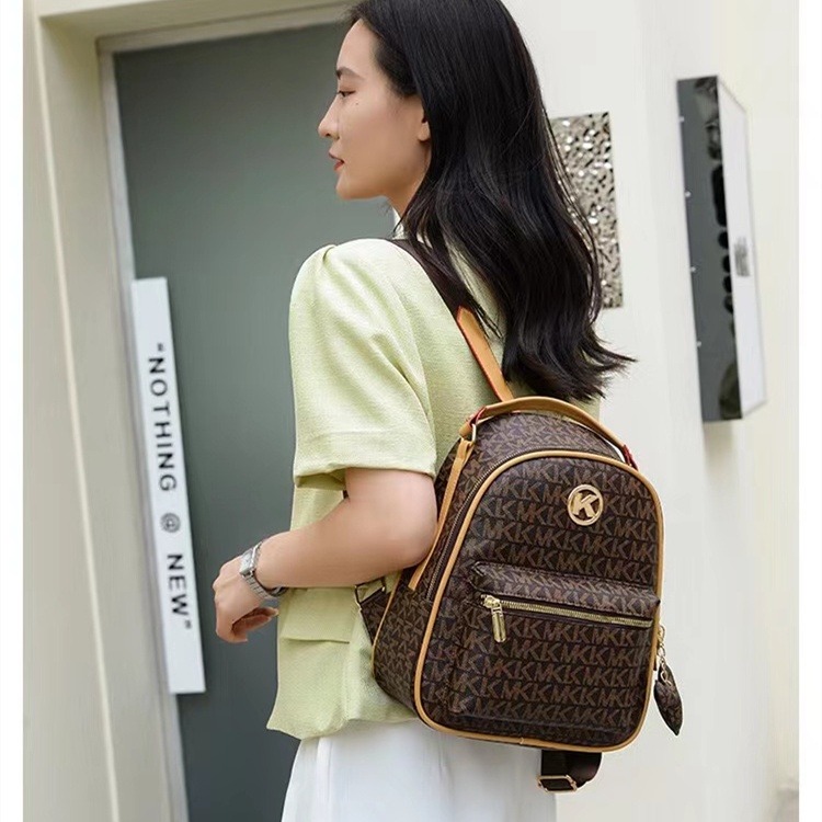 韓版夏季新款時尚旅行包軟皮革女士背包-細節圖2