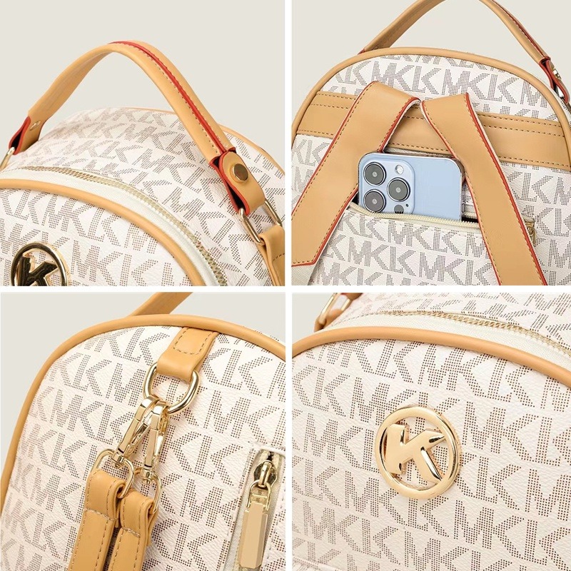 韓版夏季新款時尚旅行包軟皮革女士背包-細節圖4