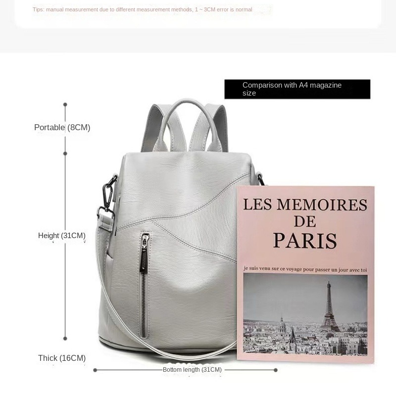 韓版新款時尚大容量女背包防水防盜書包旅行包-細節圖2